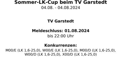 Sommer-LK-Cup beim TV Garstedt am 4.8.2024