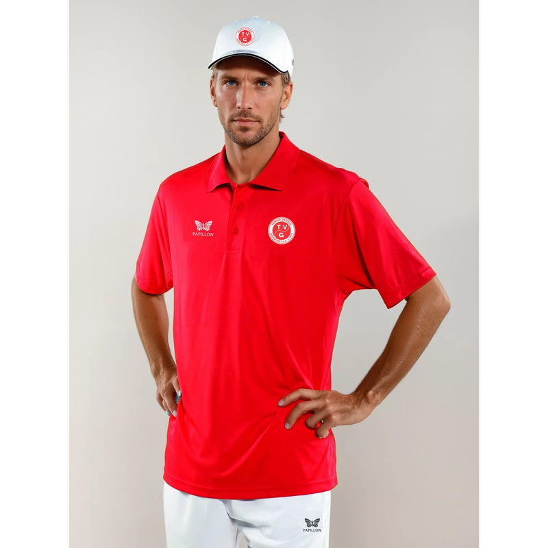 Vereinsshop: Polo Herren in Rot mit TVG-Logo